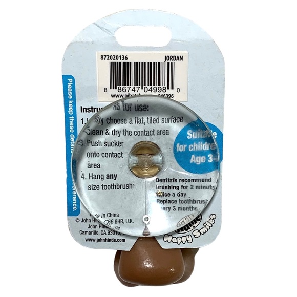 Happy Smiles Personalized Kids Toothbrush Holder Jordan Monkey - Picture 2 of 4